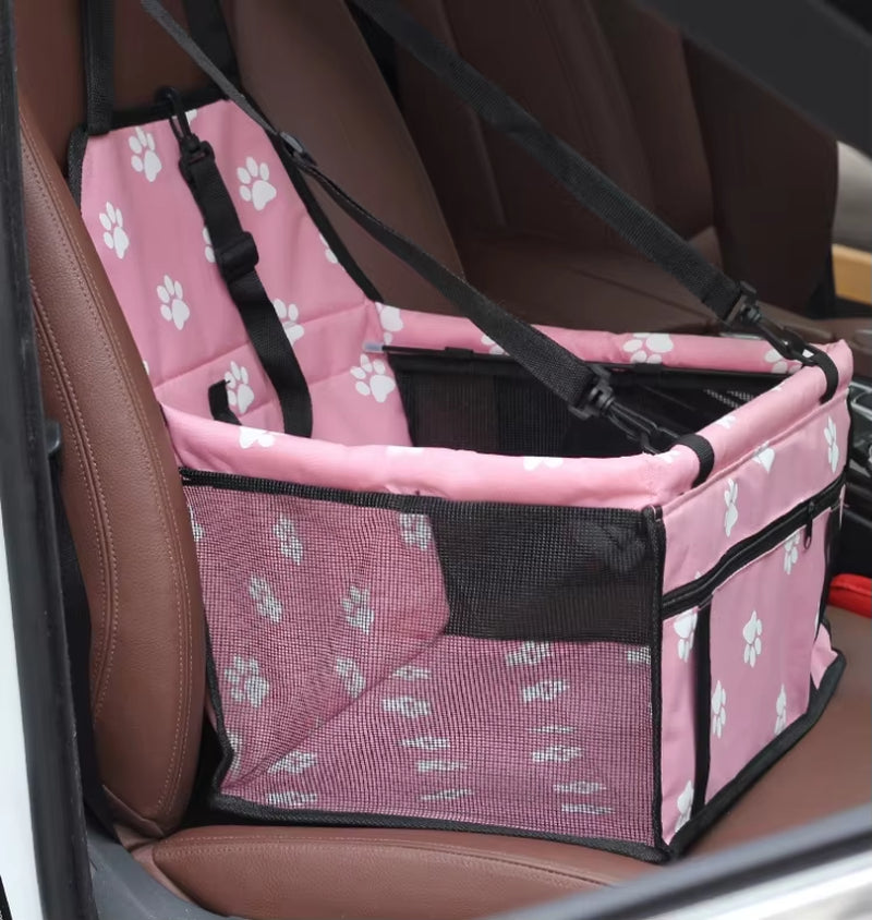 Pet Dog Car Carrier Seat Bag Waterproof Basket Folding Hammock Pet Carriers Bag for Small Cat Dogs Safety Travelling Mesh