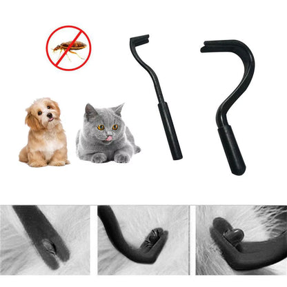 2PCS Pets Tick Removal Tool Dual Teeth Tick Twistered Cats Dogs Cleaning Supplies Mites Twist Hook Remover Hook Pet Supplies
