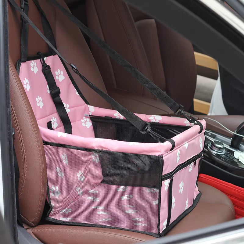 Pet Dog Car Carrier Seat Bag Waterproof Basket Folding Hammock Pet Carriers Bag for Small Cat Dogs Safety Travelling Mesh